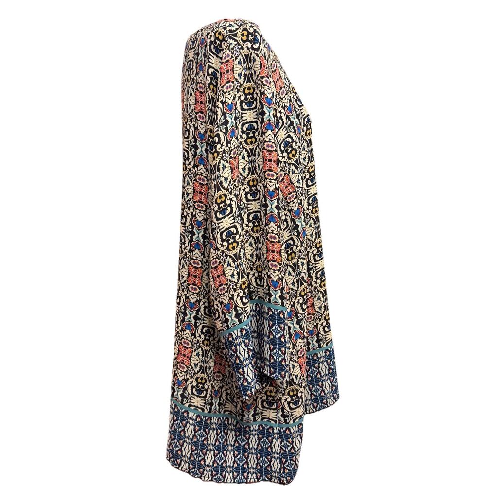 Rose And Olive Blouse 3X Womens Flowy Top Boho Casual Mixed Print Colorful - Picture 5 of 7